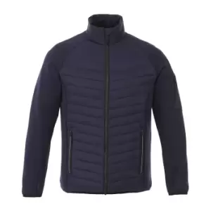 Image of Elevate Mens Banff Hybrid Insulated Jacket (L) (Navy)