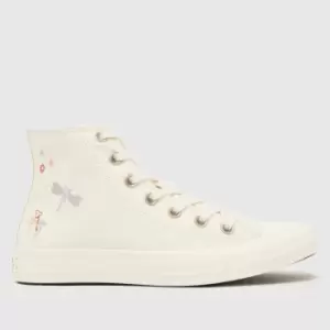 image of Converse all star hi enchanted garden trainers in white