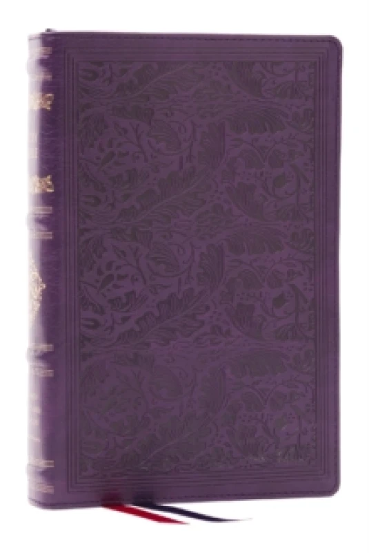 Image of RSV Personal Size Bible with Cross References, Purple Leathersoft, (Sovereign Collection) Leather / fine binding