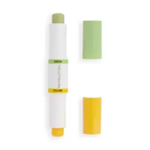 Image of Makeup Revolution Colour Correcting Stick Yellow & Green
