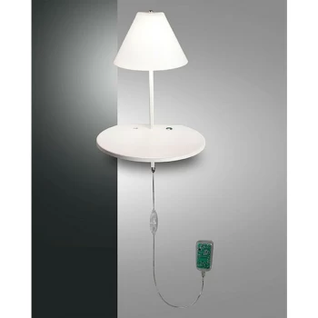 Image of Fabas Luce Lighting - Fabas Luce Goodnight Integrated LED Wall Light White Glass