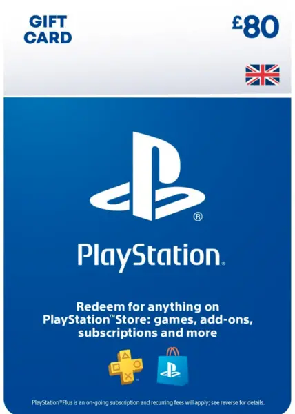 Image of Sony PlayStation Store £80 PSN Top Up Gift Card