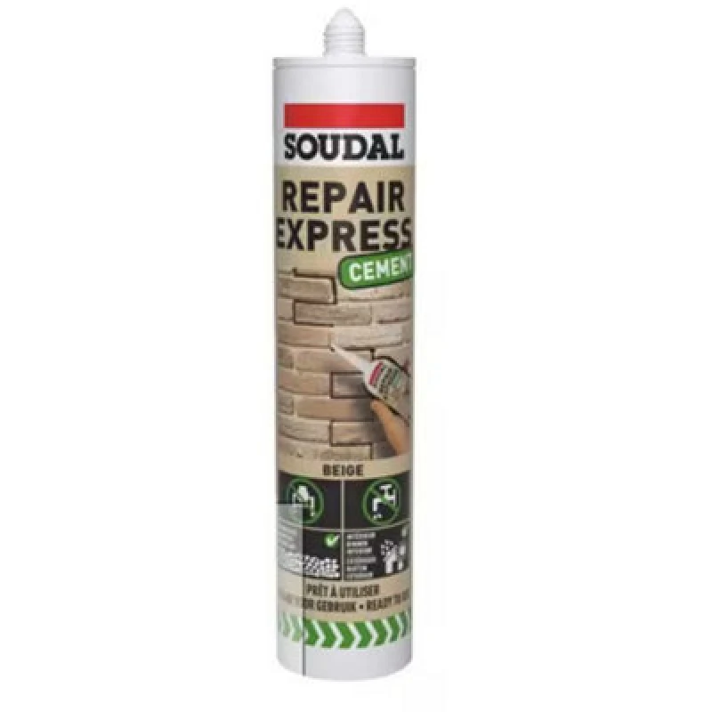 Image of Soudal Repair Express Cement Tube Beige Color 290Ml