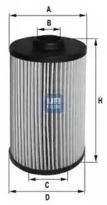 Image of UFI 25.038.00 Oil Filter Oil Cartridge