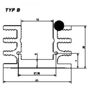 Image of Heat sink 4.2 CW L x W x H 50 x 32 x 20 mm TO 220 TO 126 Fis
