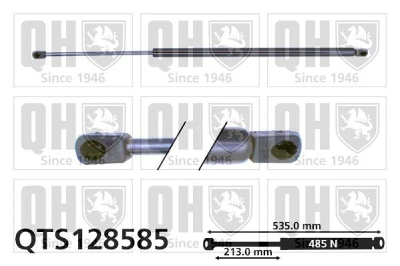 Image of QUINTON HAZELL Tailgate strut QUINTON HAZELL QTS128585