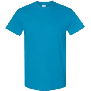 image of Gildan Mens Heavy Cotton Short Sleeve T-Shirt (Pack Of 5) (L) (Sapphire)