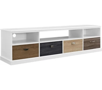 image of DOREL HOME 1773096PCOMUK Mercer 1829mm TV Stand - White