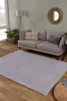 Image of Lulu Plain Rug - Size: 150x200cm - Silver