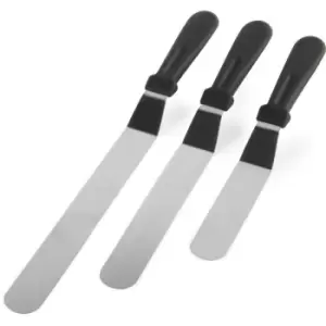 Image of Cake Icing Spatulas - Set of 3 M&W - Black