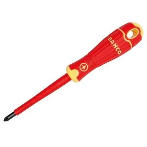 Image of BAHCOFIT Insulated Screwdriver Pozidriv Tip PZ2 x 100mm