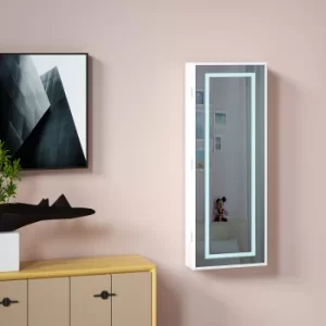 Image of LED Jewellery Cabinet White 31.5x9x110cm