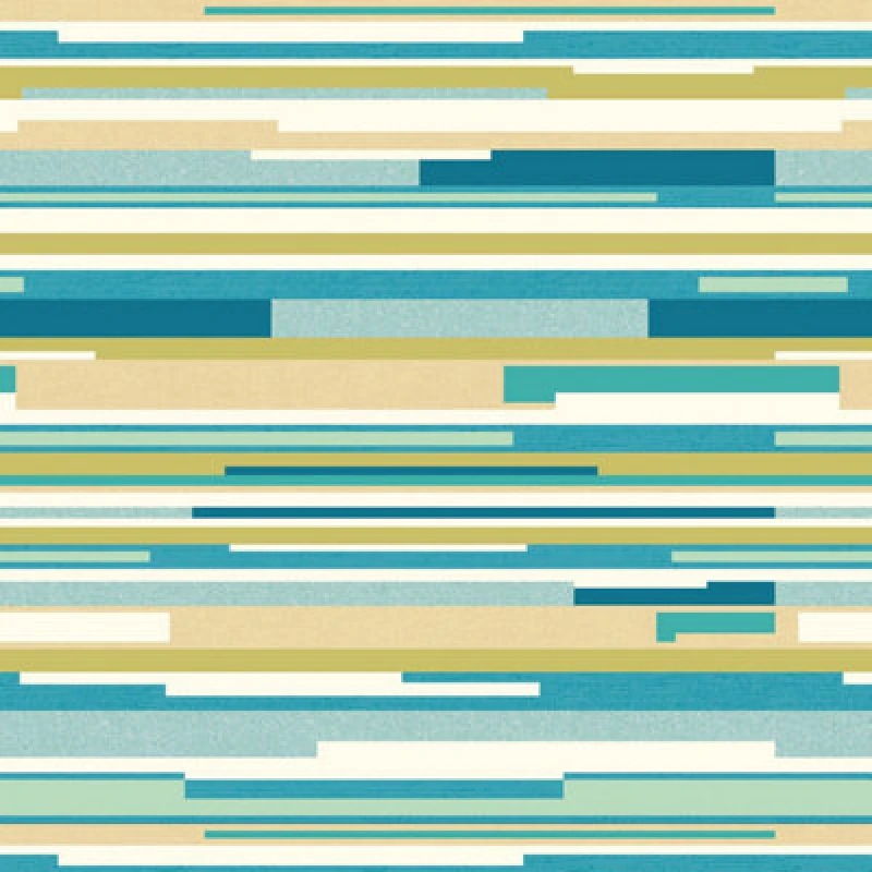 Image of Hoopla Walls Horizontal Stripe Teal Blue Matt Smooth 10M Wallpaper