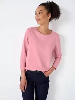 Image of Crew Clothing Essential Breton Top -pink, Pink, Size 16, Women