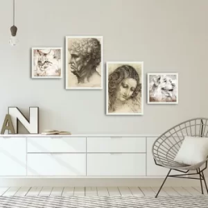 Image of 4PBCT-06 Multicolor Decorative Framed MDF Painting (4 Pieces)