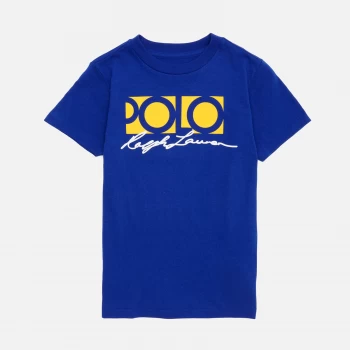 image of Polo Ralph Lauren Boys' Short Sleeve Logo T-Shirt - Active Royal - 10 Years