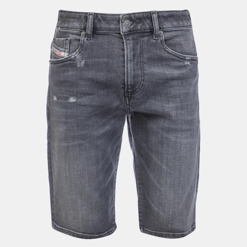 Image of Diesel Slim-Fit Denim Shorts Black Grey male 28L