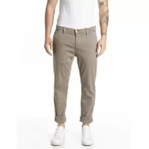 Image of Replay Hyperflex Zeumar Slim Chinos - Beige