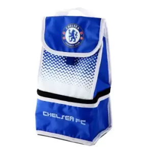 image of Chelsea FC Official Fade Insulated Football Crest Lunch Bag (One Size) (Blue/White)