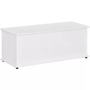 image of Storage Box Chest With Lid Keepsake Spacious Collection Chipboard -White - Homcom