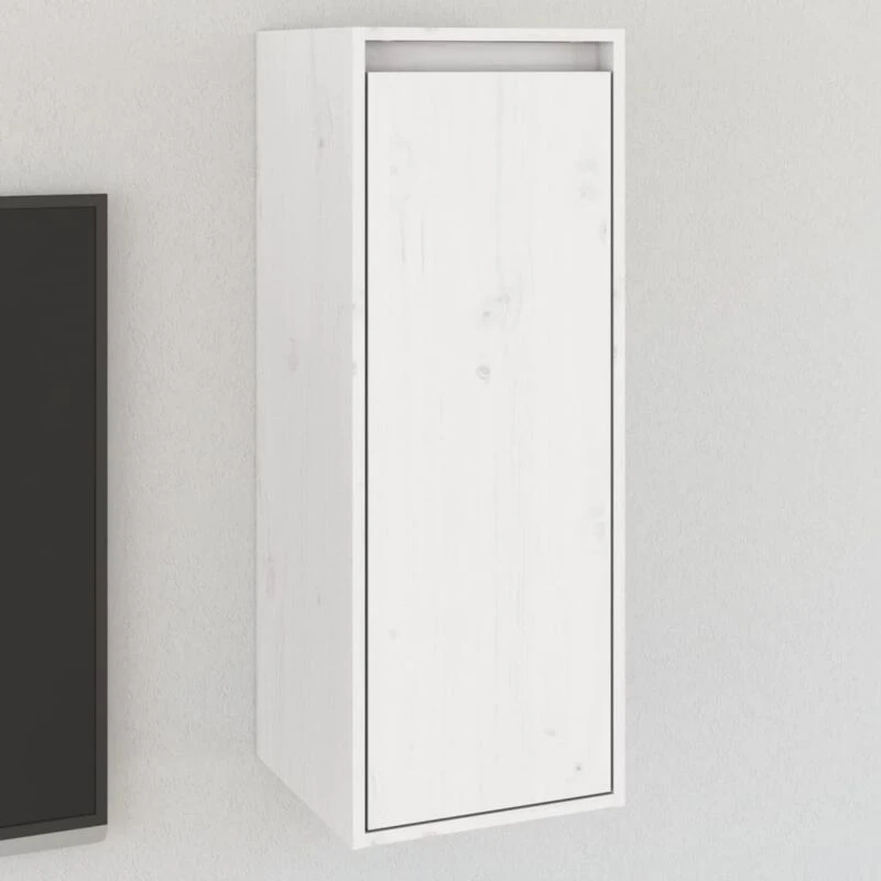 Image of VIDAXL Wall Cabinet White 30x30x80cm Solid Wood Pine Vidaxl 8720286840894