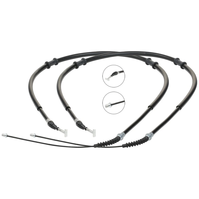 Image of RIDEX 124C1202 Brake Cable Right Rear, 1581/1238mm Cable,parking brake (124)