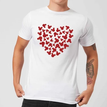 Disney Mickey Mouse Heart Silhouette T-Shirt - White - 3XL