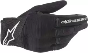 image of Alpinestars Copper Motorcycle Gloves, black-white, Size 2XL, black-white, Size 2XL