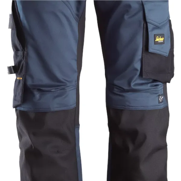 image of Snickers AllroundWork Stretch Loose Fit Work Trousers - Navy/Black - 100