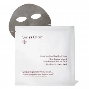 image of Swiss Clinic Detoxifying Grey Clay Sheet Mask 34g