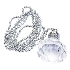 Image of BQ Silver Diamond Crystal Effect Acrylic Light Pull