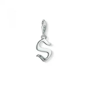 Image of Ladies Thomas Sabo Sterling Silver Charm Club Letter S Charm