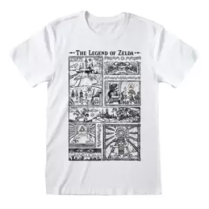 Image of Legend Of Zelda - Drawings Unisex Large T-Shirt - White
