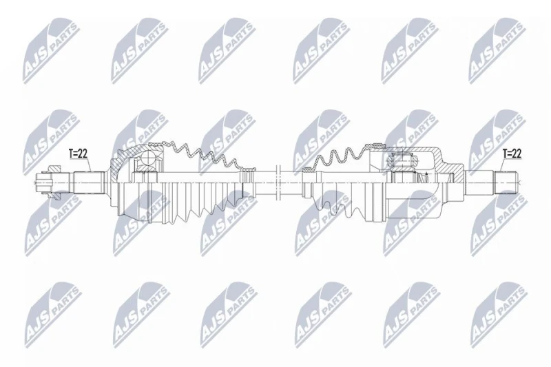 Image of NTY NPW-CT-158 Drive shaft 5-Speed Manual Transmission, Front Axle Left Drive Shaft (13)