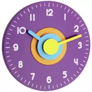 TFA Dostmann 60.3015.11 Quartz Wall clock 230 mm x 40 mm Purple Noiseless movement