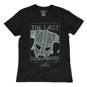 image of The Elder Scrolls - Skyrim Last Dragonborn Male Large T-Shirt (Black)