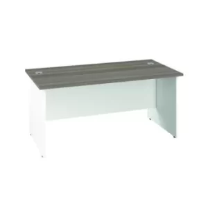 Image of Jemini Rectangular Panel End Desk 1200x800x730mm Grey Oak/White KF804659