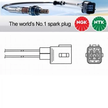 Image of 1x NGK NTK Oxygen O2 Lambda Sensor OZA669-EE10 OZA669EE10 (7970)