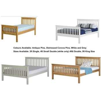 Image of Monaco 3ft Single Bed Distressed Pine - Seconique