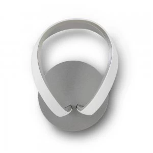 Image of Wall Lamp 12W LED 3000K, 840lm, Silver, Frosted Acrylic, Polished Chrome