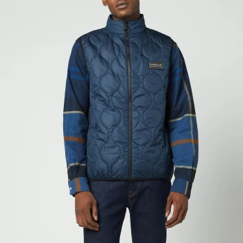 Image of Barbour International Mens Accelerator Race Quilt Gilet - Navy - M