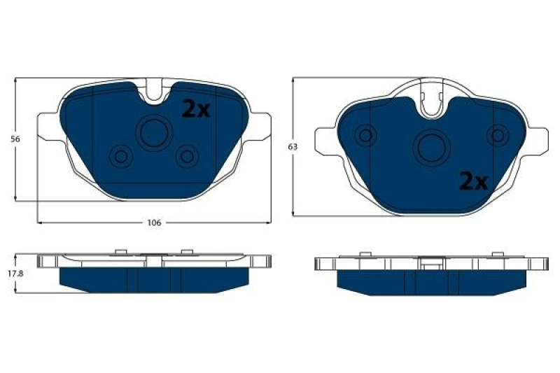 Image of Brake pad set TRW GDB1840BTE