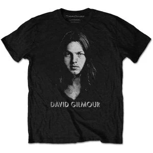 Image of David Gilmour - Half-tone Face Mens Large T-Shirt - Black