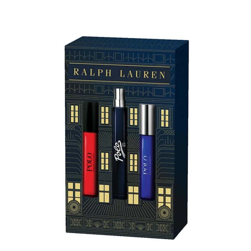 Image of Ralph Lauren Polo Gift Set 10ml Polo Blue Eau de Parfum + 10ml Polo Red Eau de Parfum + 10ml Polo 67 EDT