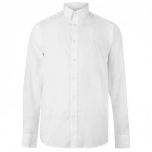 Image of Pierre Cardin Long Sleeve Shirt Mens - Plain White