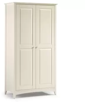 image of Julian Bowen Cameo 2 Door Ivory Wooden Double Wardrobe Flat Packed