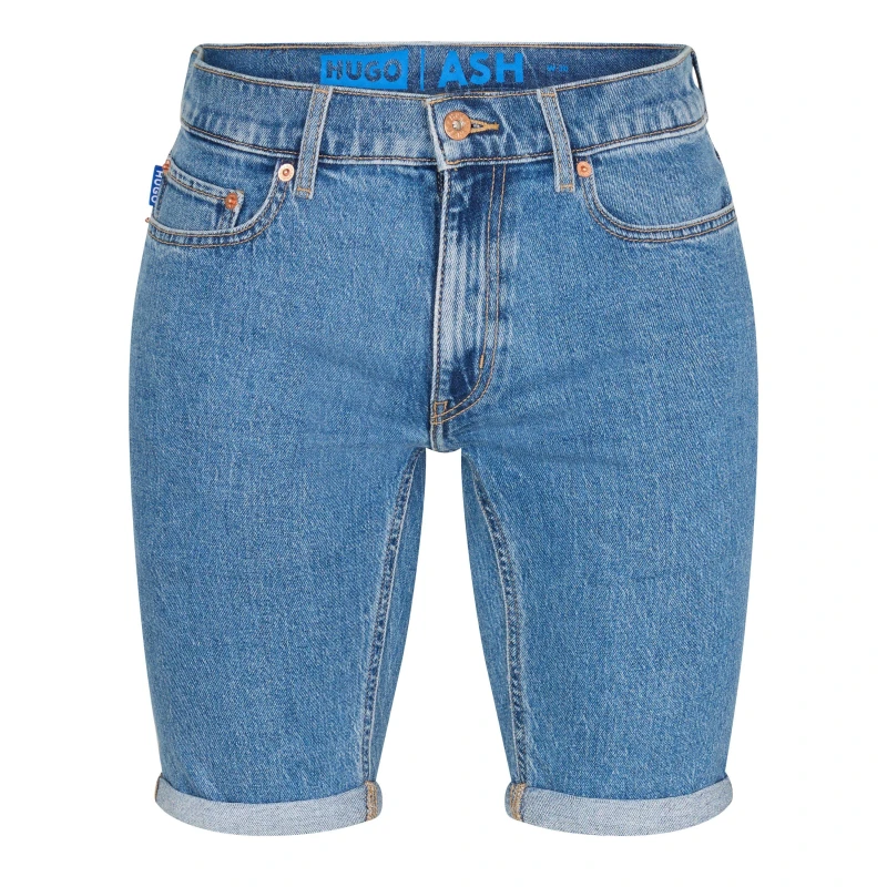 Image of Hugo Ash/S 10259241 01 Denim Short Mens - Blue Blue 30 R