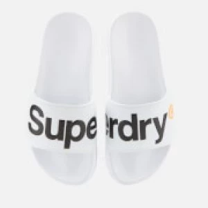 Image of Superdry Mens Classic Pool Slide Sandals - Optic - L