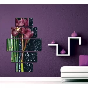 image of ST032 Multicolor Decorative MDF Painting (5 Pieces)