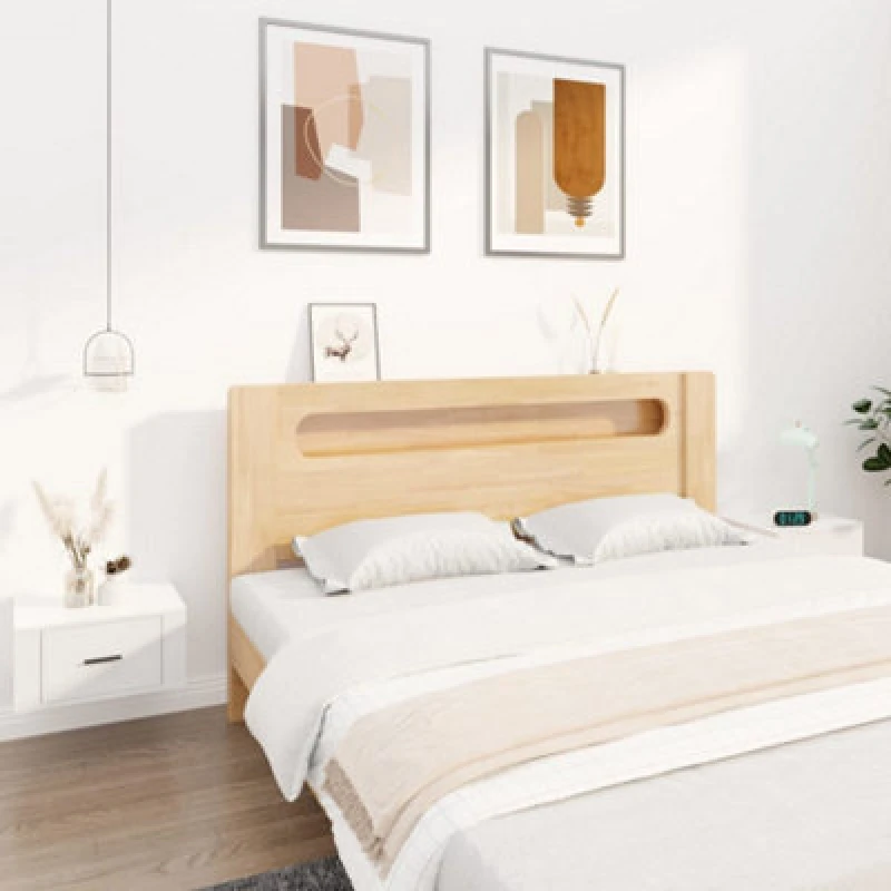 Image of Vidaxl Wall-mounted Bedside Cabinets 2 Pcs High Gloss White 50X36X25Cm, White 816845